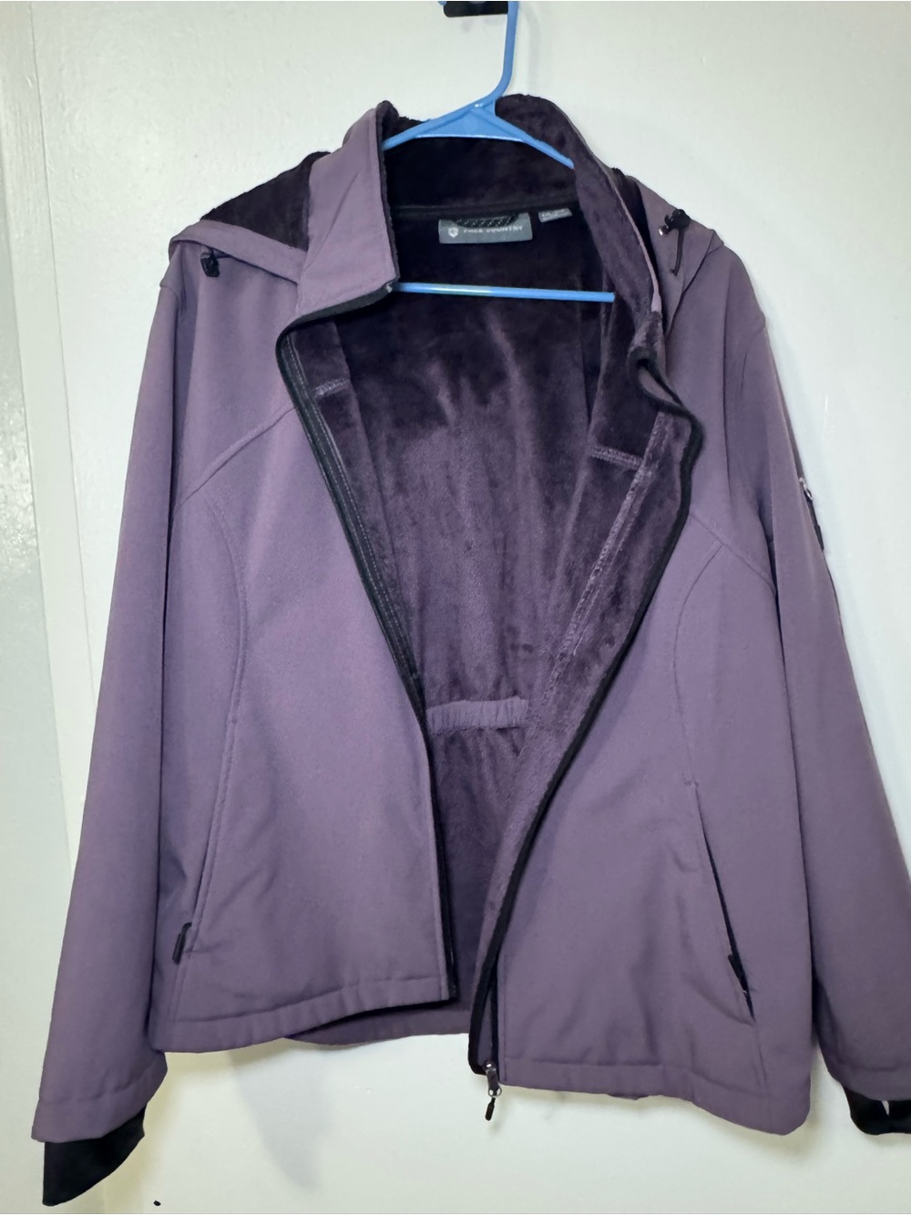 Free Country Plush Fleece Jacket in Deep Purple